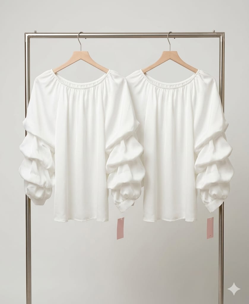 Bluza Satin cu Volane — Eleganta si Romantica — Cindy Fashion