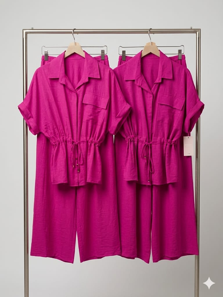 Set Maieu cu Buline si Pantaloni Evazati — Cindy Fashion