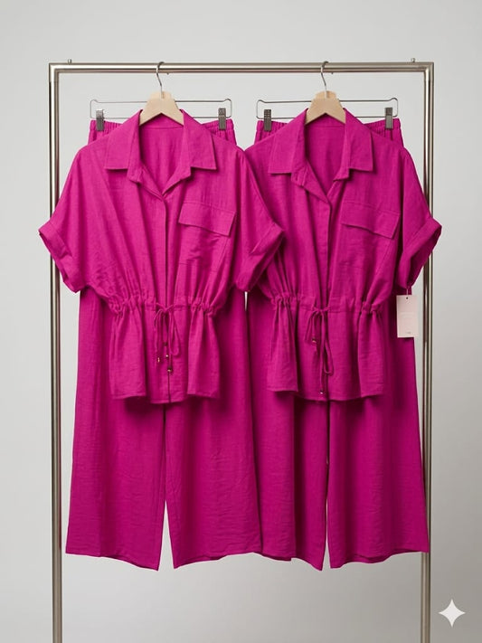 Set Maieu cu Buline si Pantaloni Evazati — Cindy Fashion