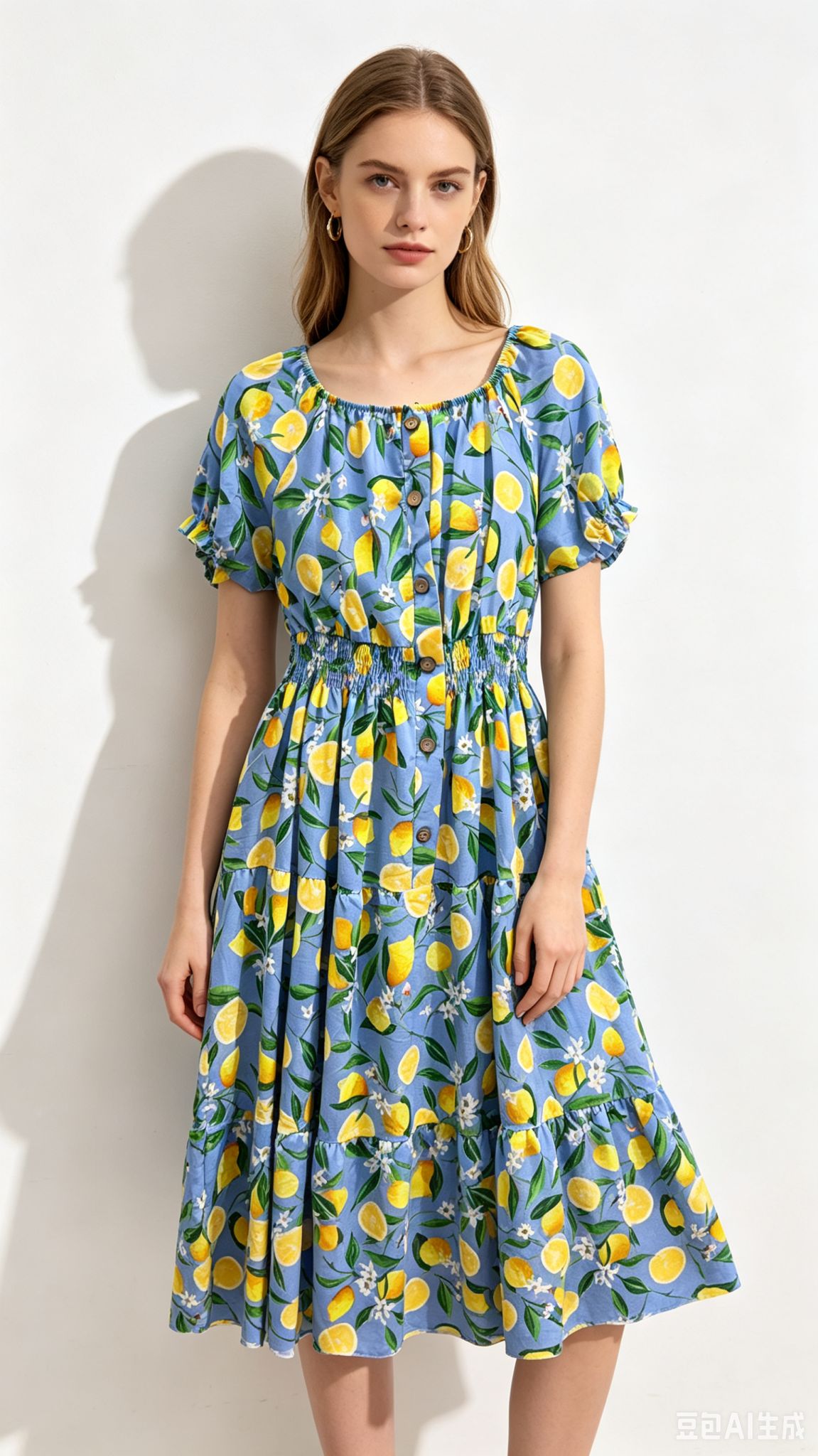 Rochia Midi Imprimeu Lamai — Statement Piece — Cindy Fashion