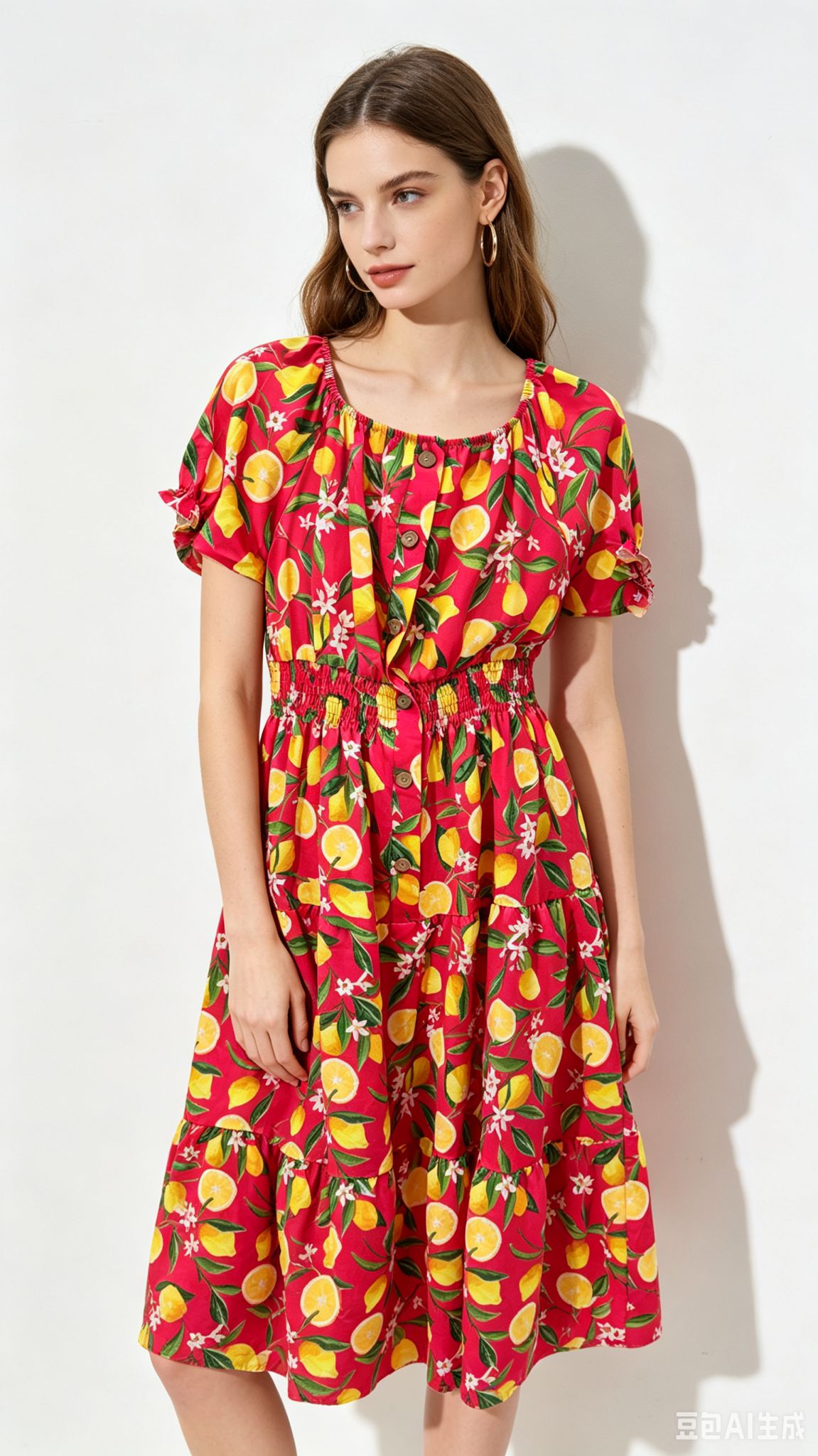Rochia Midi Imprimeu Lamai — Statement Piece — Cindy Fashion